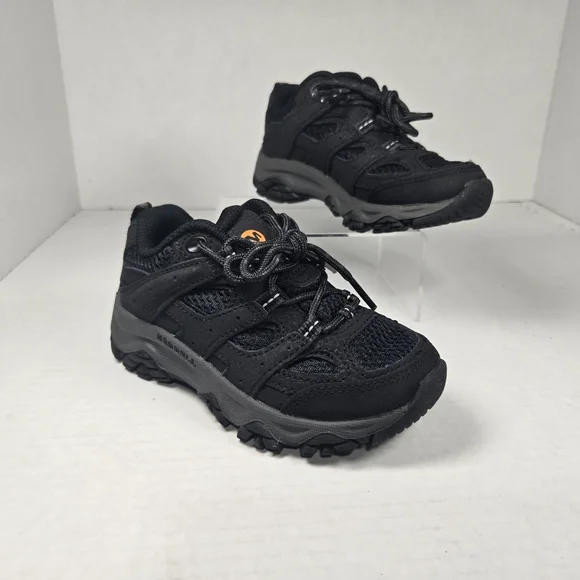 Merrell Kids Black Moab 3 Low Hiker Unisex Waterproof Hiking Shoe Toddler 10.5 - Picture 1 of 8